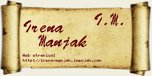 Irena Manjak vizit kartica
